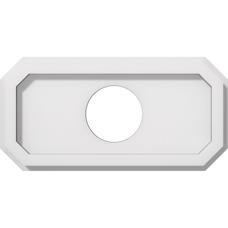 Ekena Millwork Emerald Architectural Grade PVC Ceiling Medallion, 12"W x 6"H x 3"ID x 4"C x 1"P, One-Piece CMP12X6ED-03000